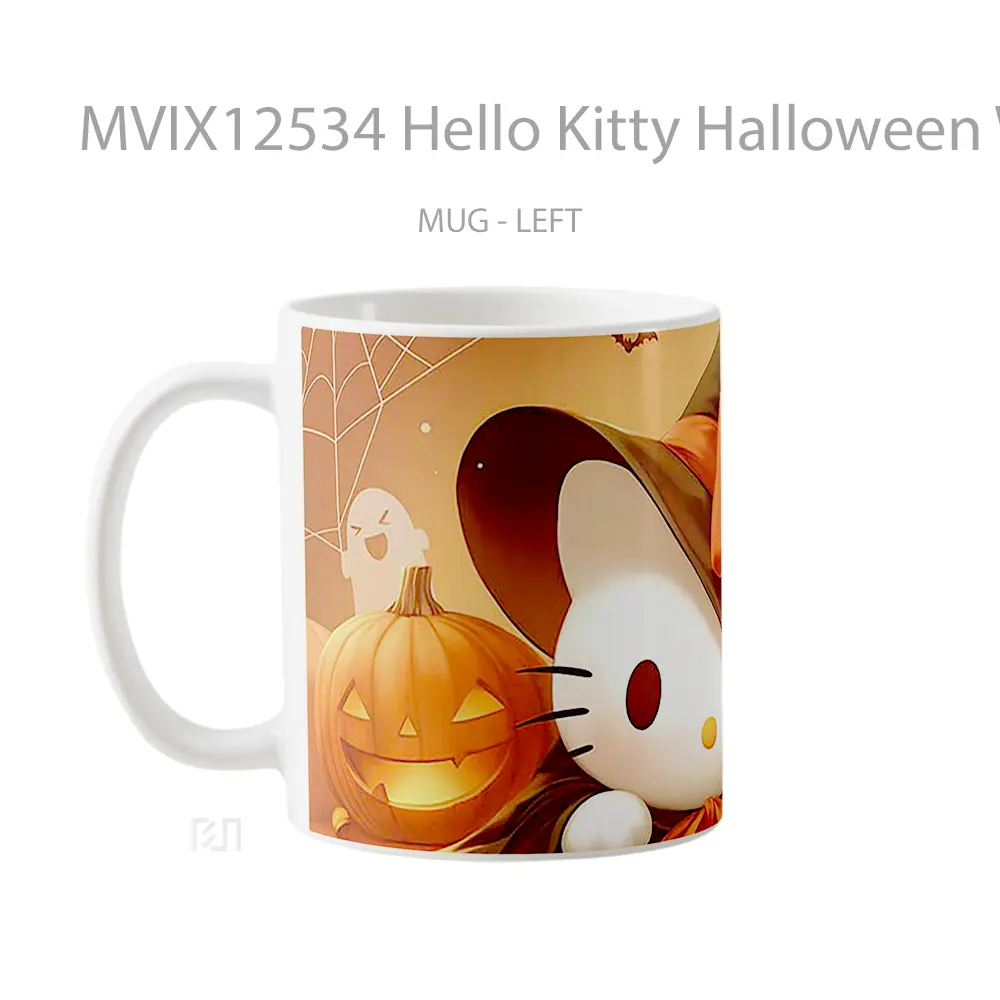 Mug Hello Kitty Halloween Witch Koleksi Mug Limited Edition - All-side / Desain