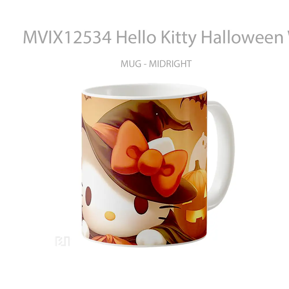 Mug Hello Kitty Halloween Witch Koleksi Mug Limited Edition - All-side / Desain