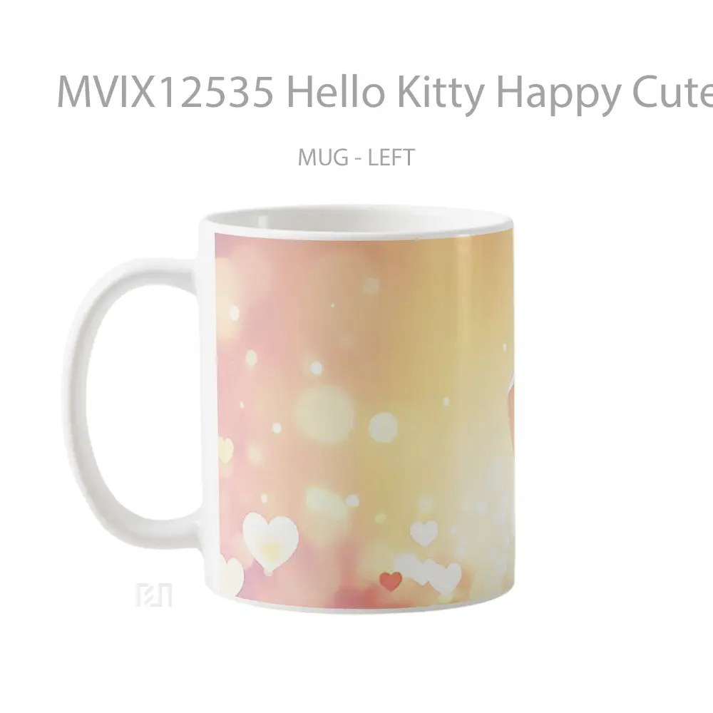 Mug Hello Kitty Happy Cute Cat Koleksi Mug Limited Edition - All-side / Desain