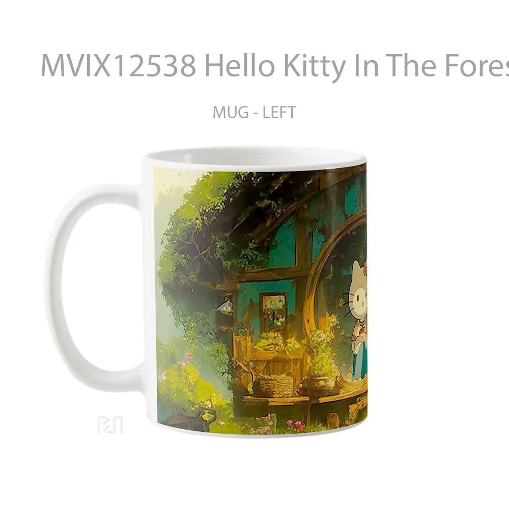 Mug Hello Kitty In The Forest Cottage Koleksi Mug Limited Edition - All-side / Desain