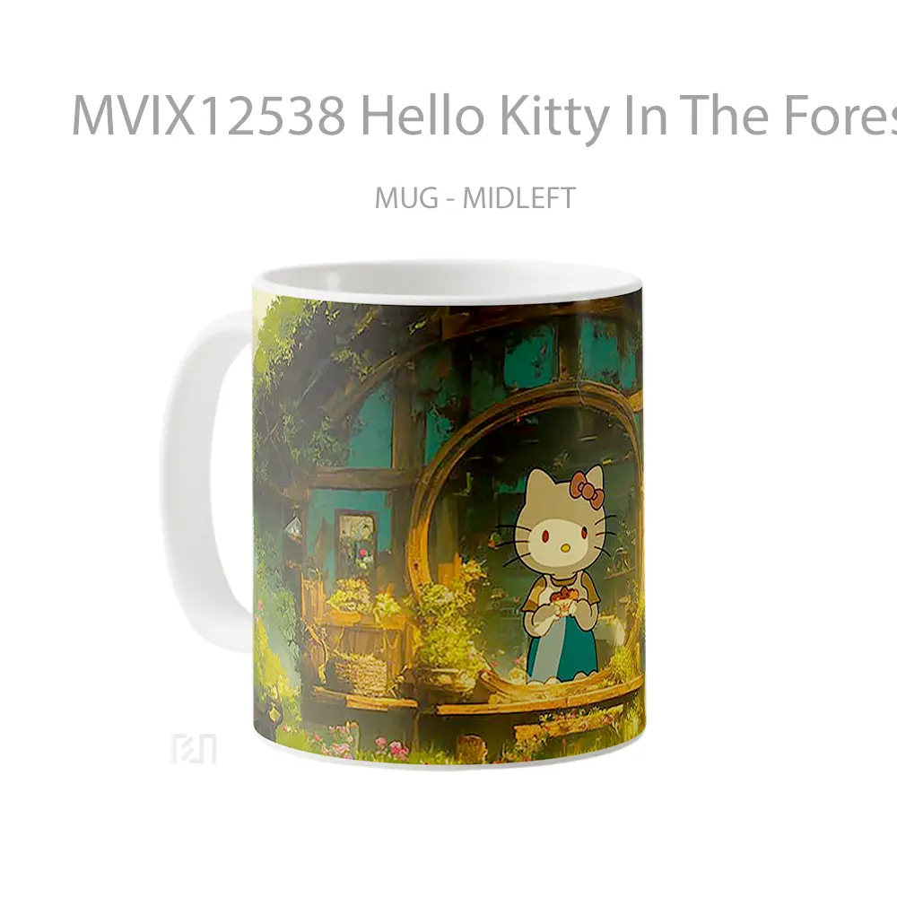 Mug Hello Kitty In The Forest Cottage Koleksi Mug Limited Edition - All-side / Desain