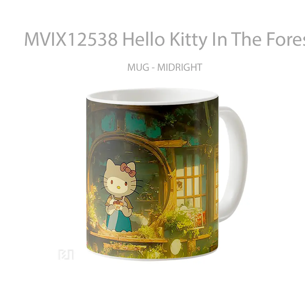 Mug Hello Kitty In The Forest Cottage Koleksi Mug Limited Edition - All-side / Desain