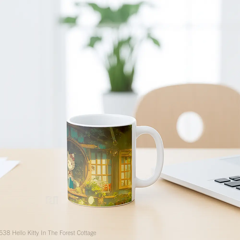 Mug Hello Kitty In The Forest Cottage Koleksi Mug Limited Edition - All-side / Desain