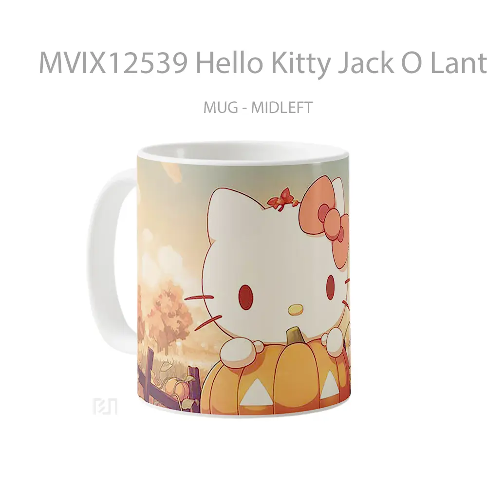 Mug Hello Kitty Jack O Lantern Gelas Keramik Desain Unik - All-side / Desain