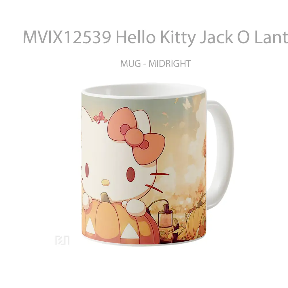 Mug Hello Kitty Jack O Lantern Gelas Keramik Desain Unik - All-side / Desain