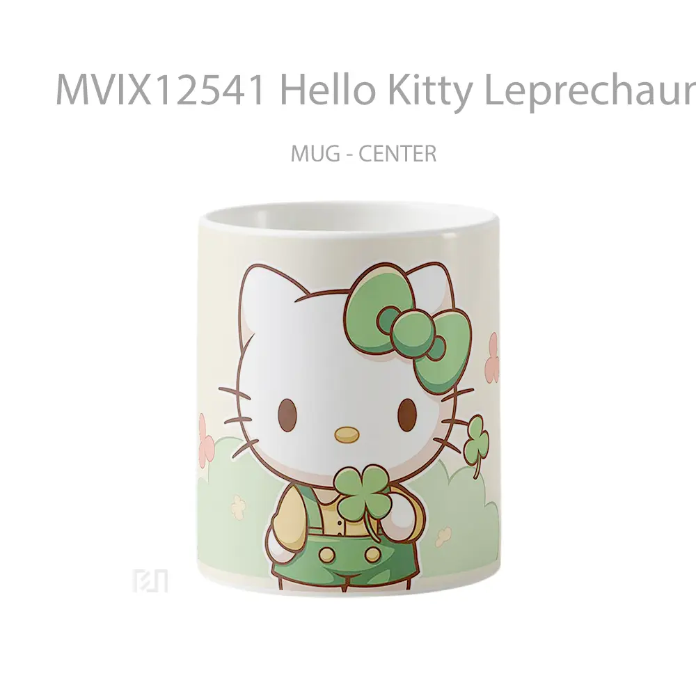 Mug Hello Kitty Leprechaun Green Bow St Patricks Day Koleksi Mug Limited Edition