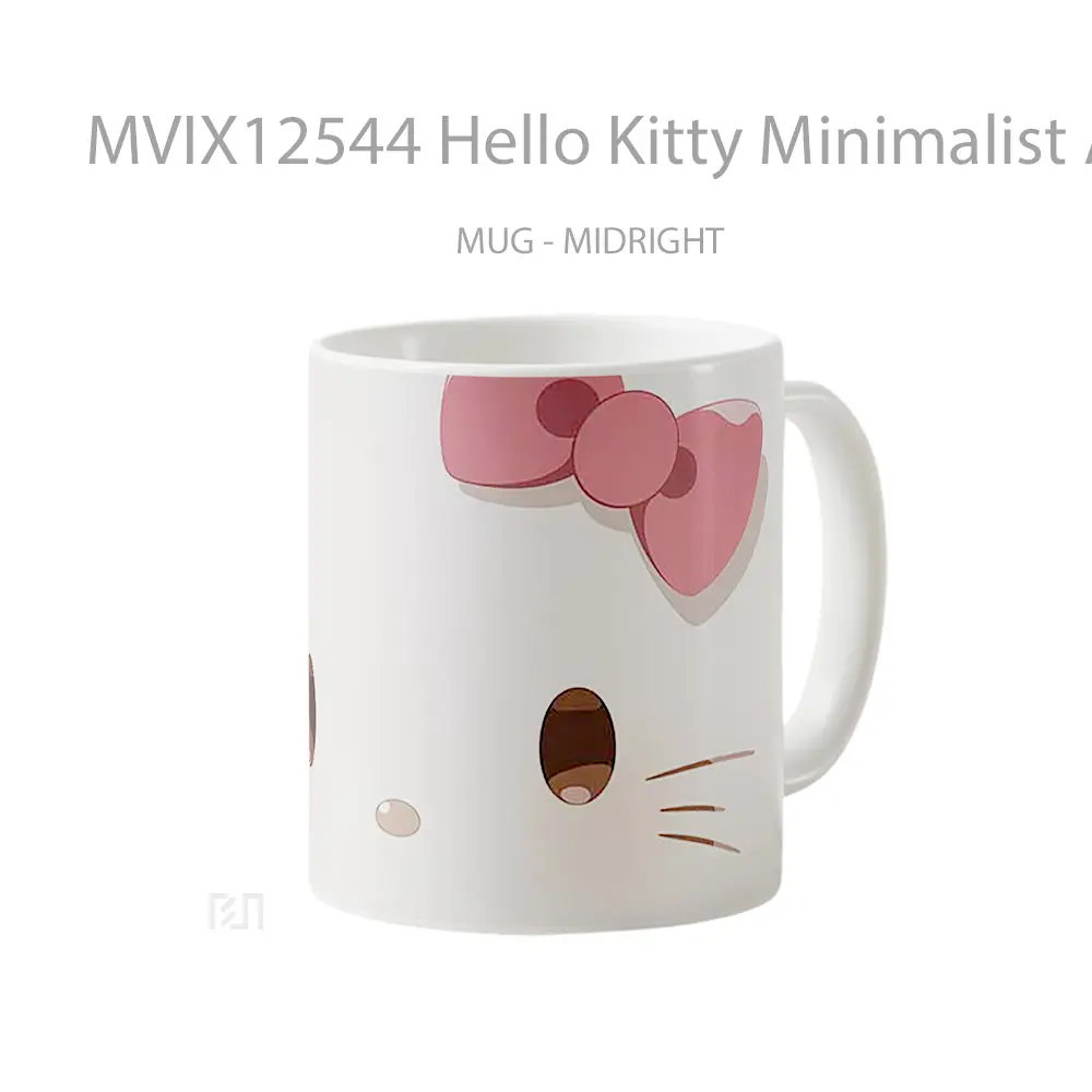 Mug Hello Kitty Minimalist Art Koleksi Mug Limited Edition - All-side / Desain
