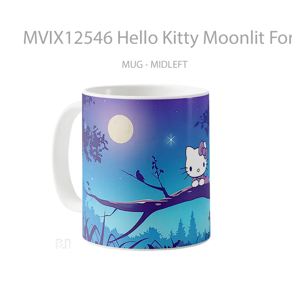 Mug Hello Kitty Moonlit Forest Koleksi Mug Limited Edition - All-side / Desain
