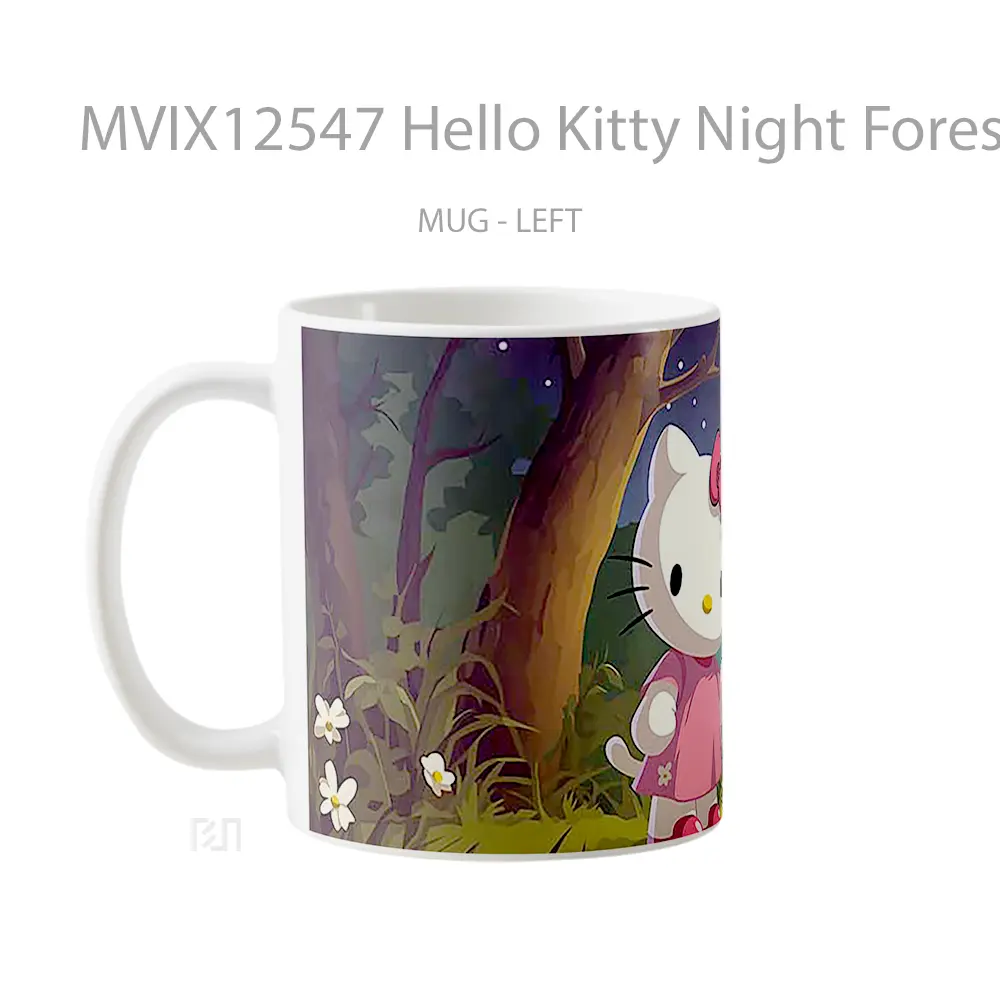 Mug Hello Kitty Night Forest Mug Aesthetic Koleksi Spesial - All-side / Desain