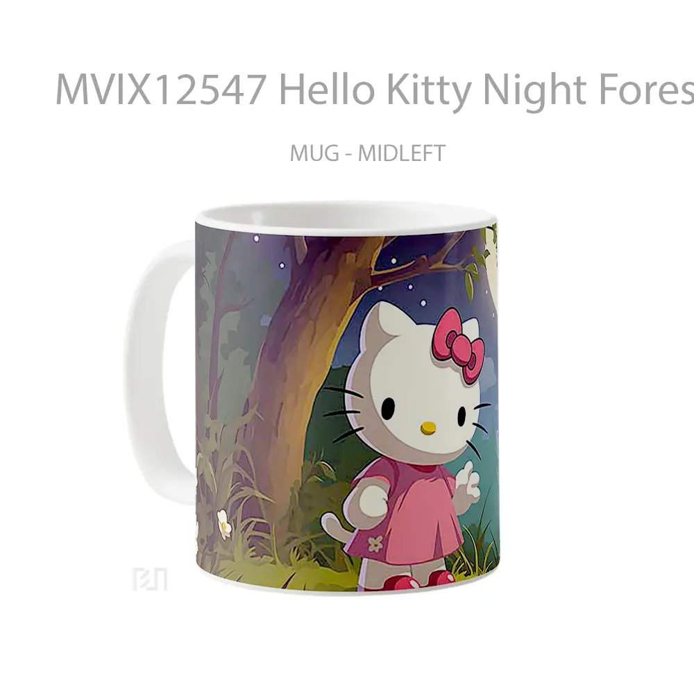 Mug Hello Kitty Night Forest Mug Aesthetic Koleksi Spesial - All-side / Desain