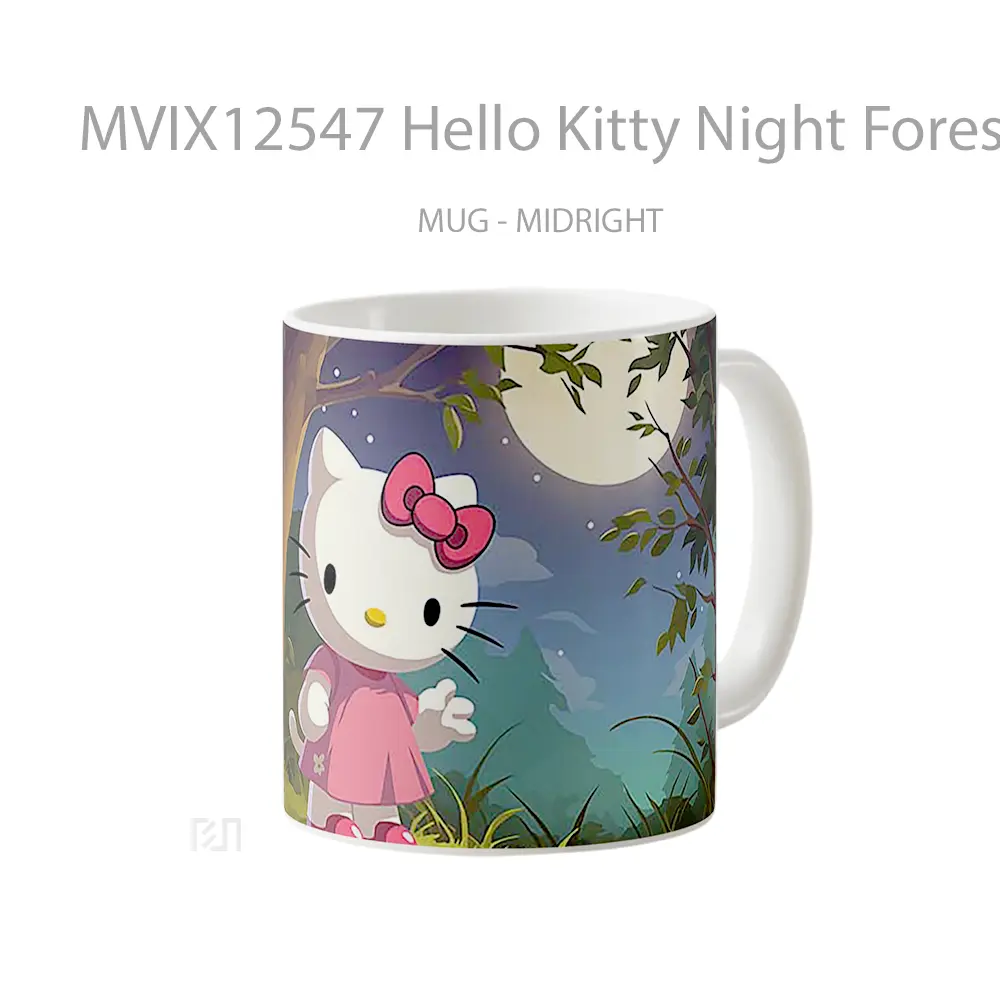Mug Hello Kitty Night Forest Mug Aesthetic Koleksi Spesial - All-side / Desain