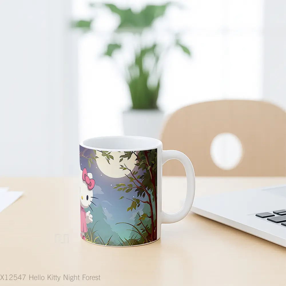 Mug Hello Kitty Night Forest Mug Aesthetic Koleksi Spesial - All-side / Desain