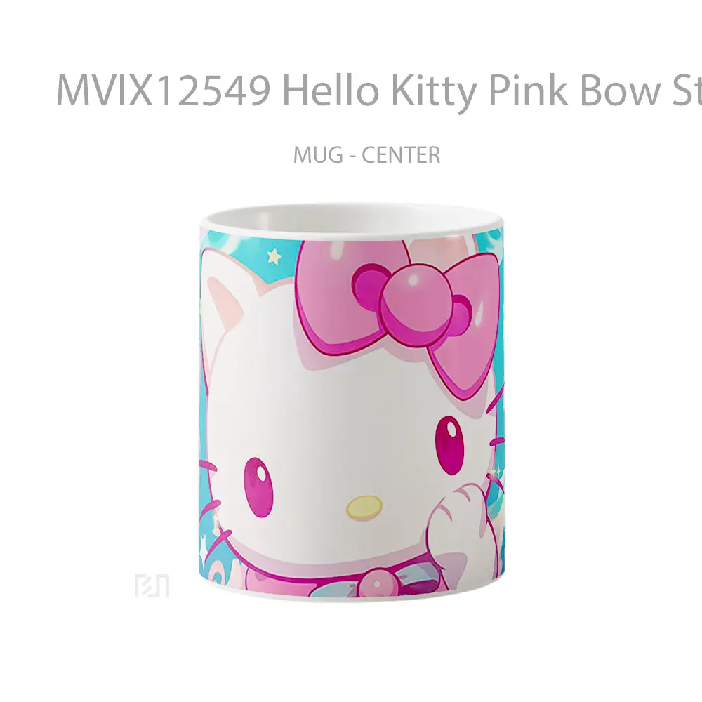 Mug Hello Kitty Pink Bow Stars Sparkles Koleksi Mug Limited Edition