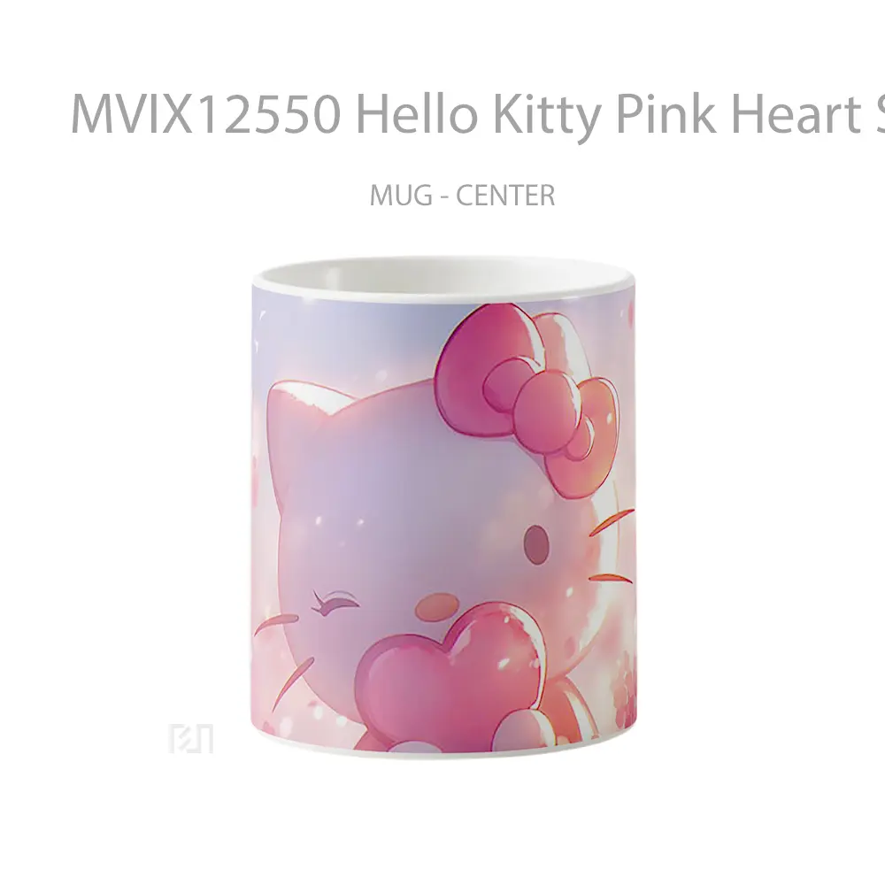 Mug Hello Kitty Pink Heart Sakura Blossom Mug Aesthetic Koleksi Spesial