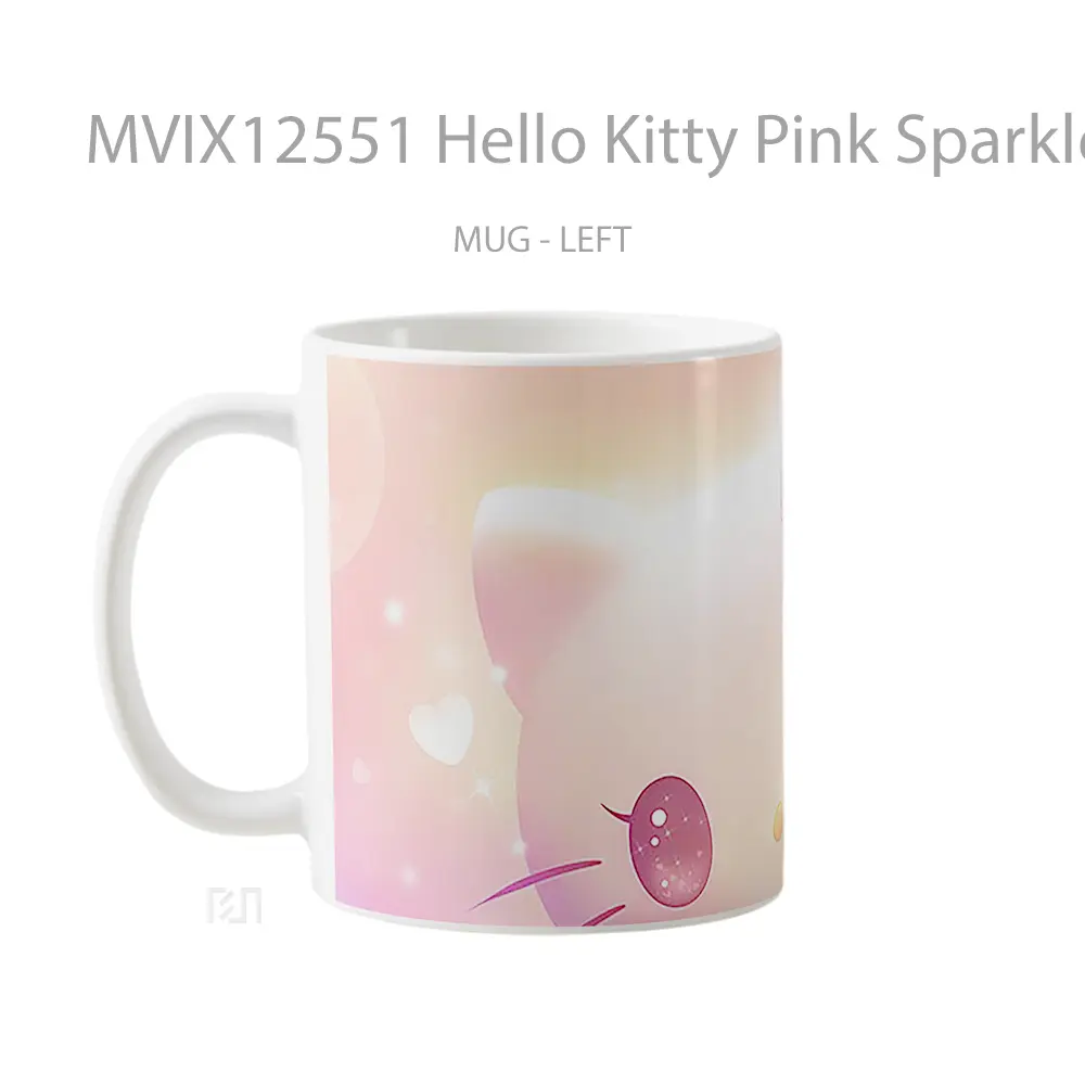Mug Hello Kitty Pink Sparkles Cute Koleksi Mug Limited Edition - All-side / Desain