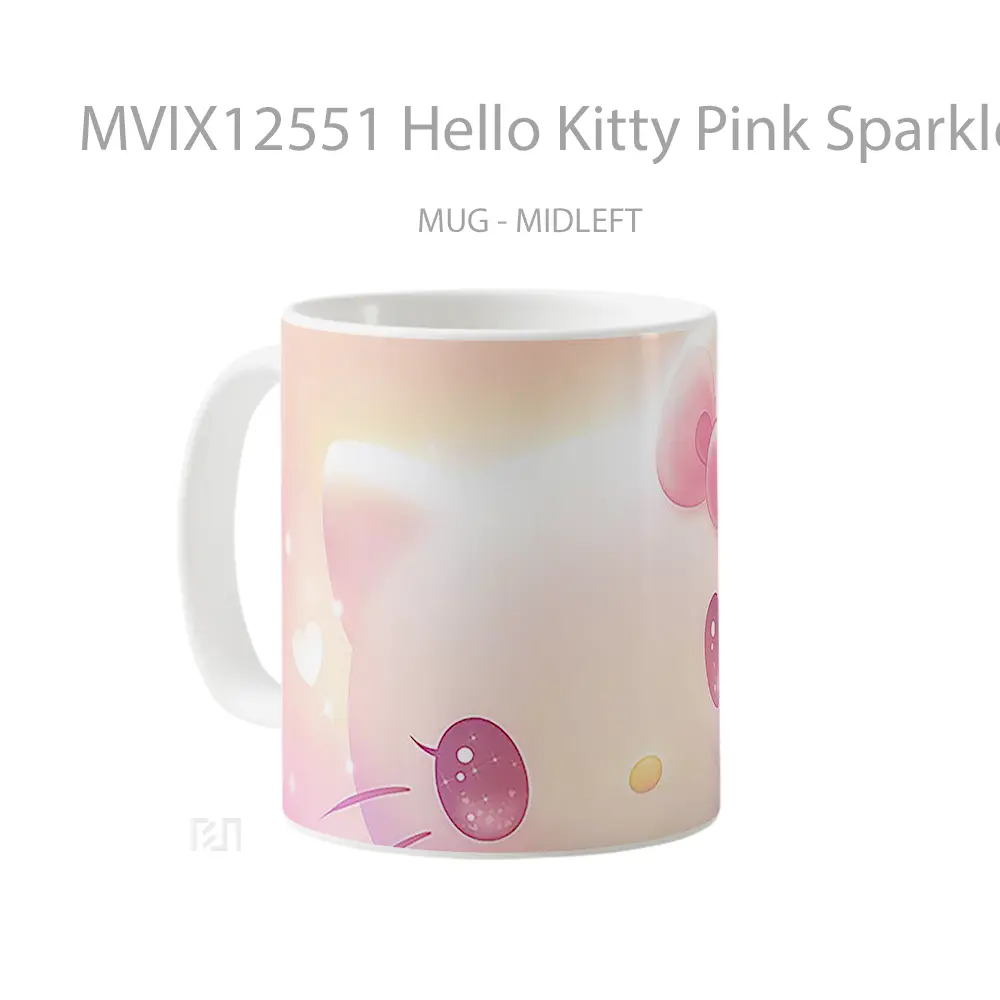 Mug Hello Kitty Pink Sparkles Cute Koleksi Mug Limited Edition - All-side / Desain