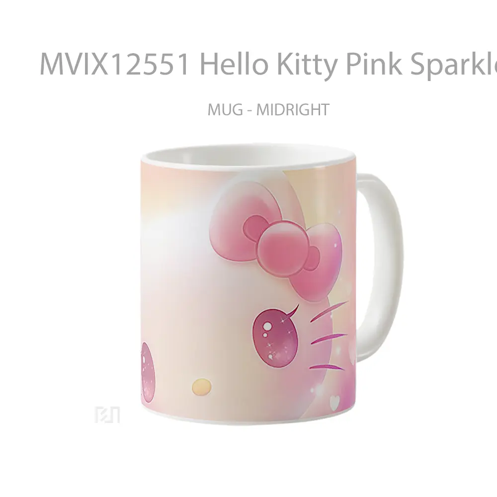 Mug Hello Kitty Pink Sparkles Cute Koleksi Mug Limited Edition - All-side / Desain