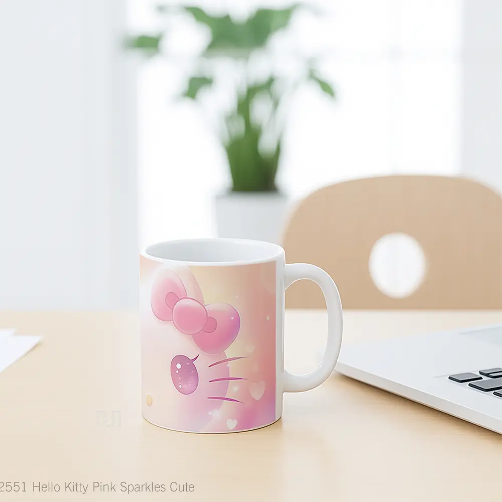Mug Hello Kitty Pink Sparkles Cute Koleksi Mug Limited Edition - All-side / Desain