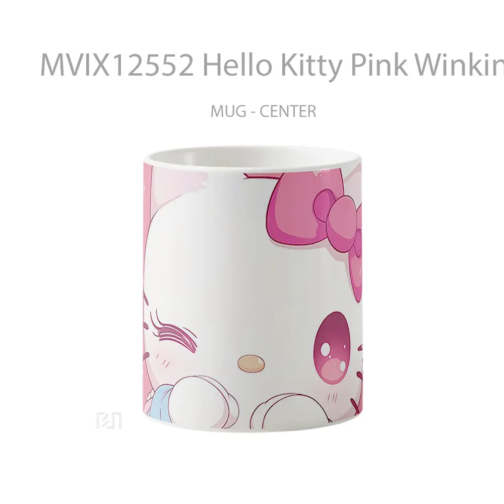 Mug Hello Kitty Pink Winking Hadiah Lucu dan Menarik