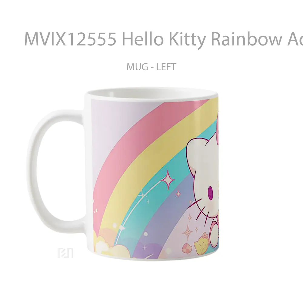 Mug Hello Kitty Rainbow Adventure Koleksi Mug Limited Edition - All-side / Desain