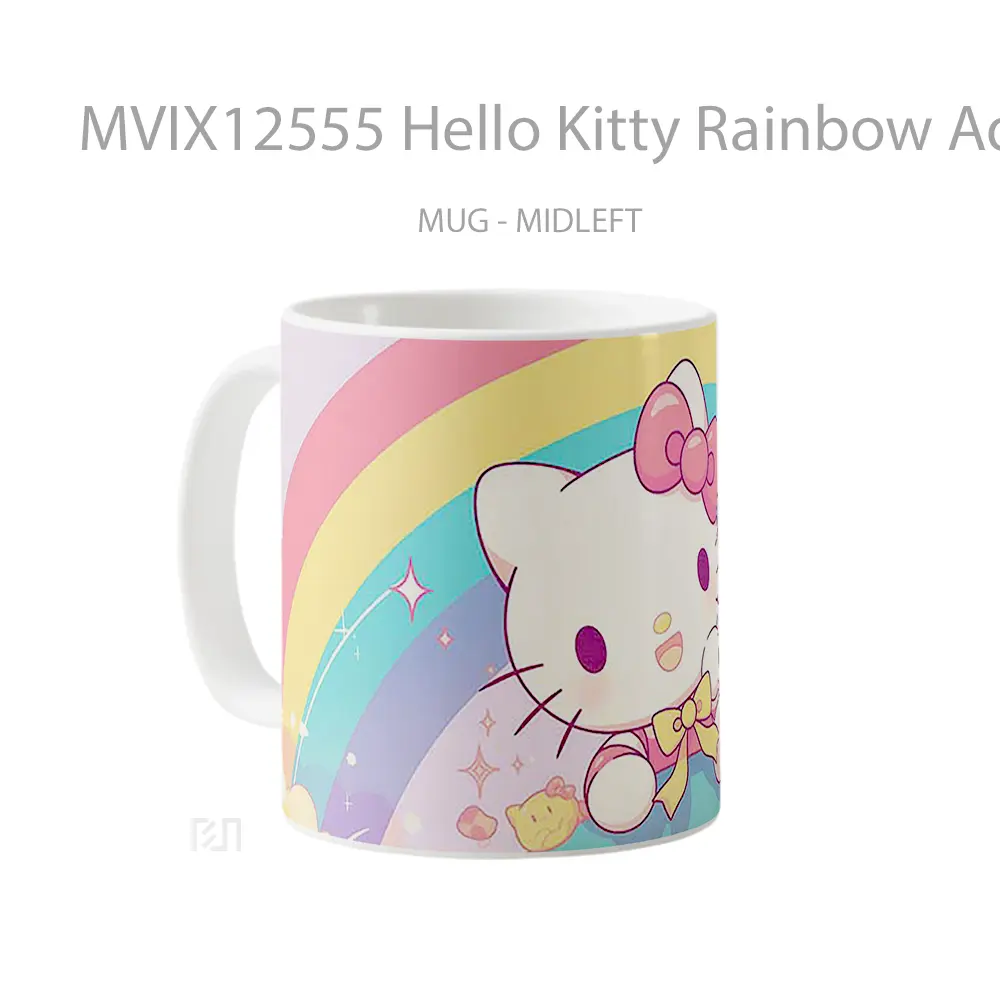 Mug Hello Kitty Rainbow Adventure Koleksi Mug Limited Edition - All-side / Desain