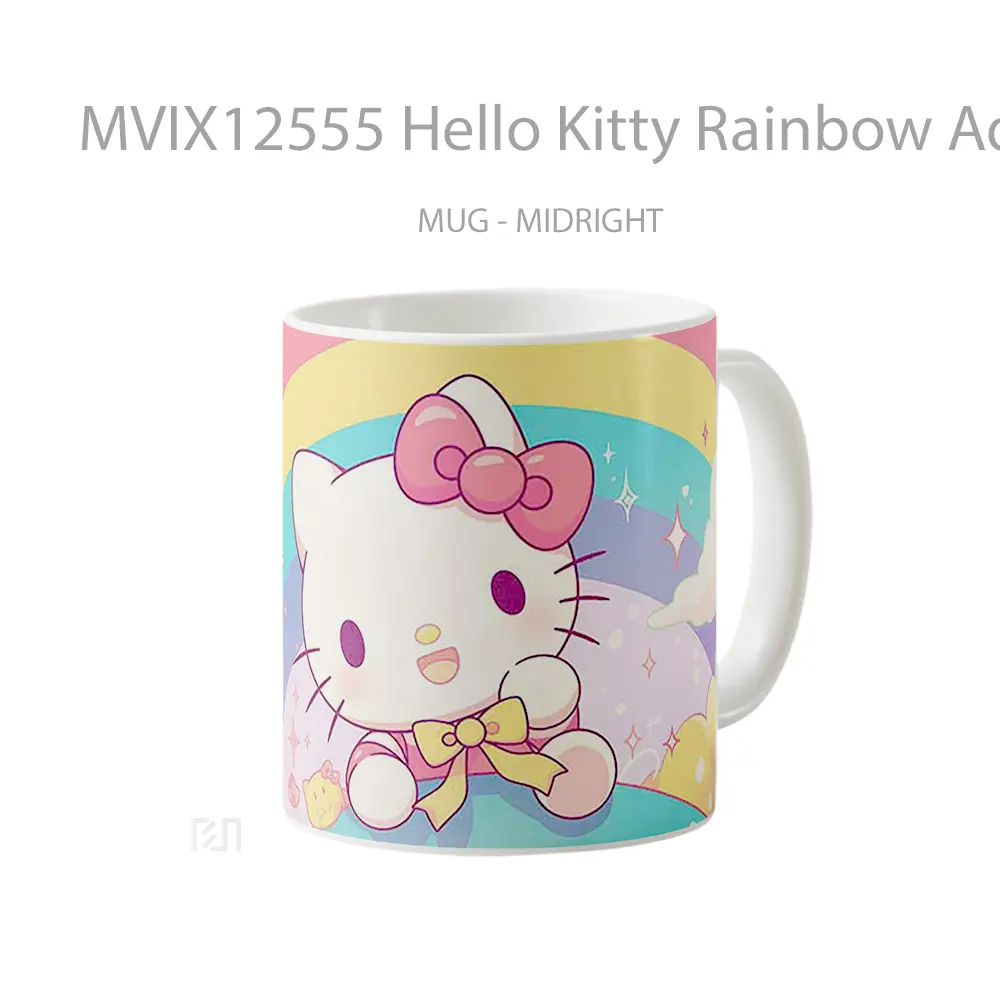 Mug Hello Kitty Rainbow Adventure Koleksi Mug Limited Edition - All-side / Desain
