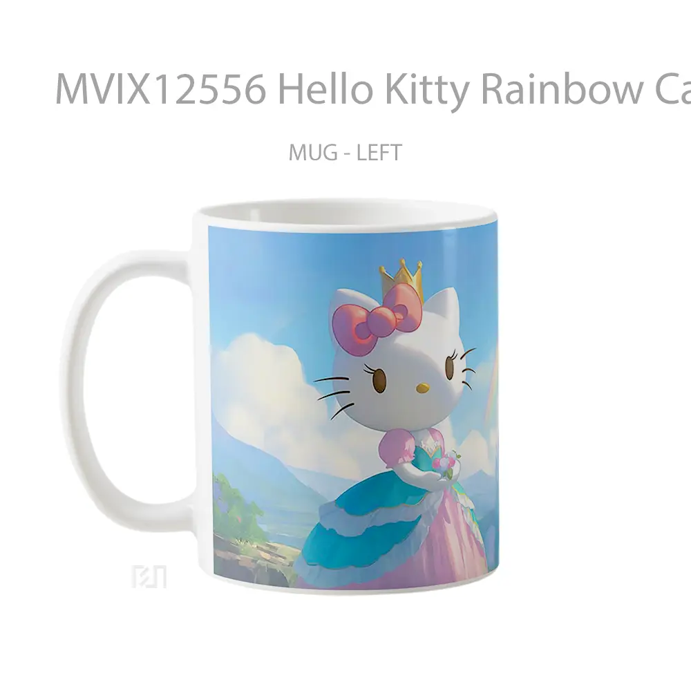 Mug Hello Kitty Rainbow Castle Koleksi Mug Limited Edition - All-side / Desain