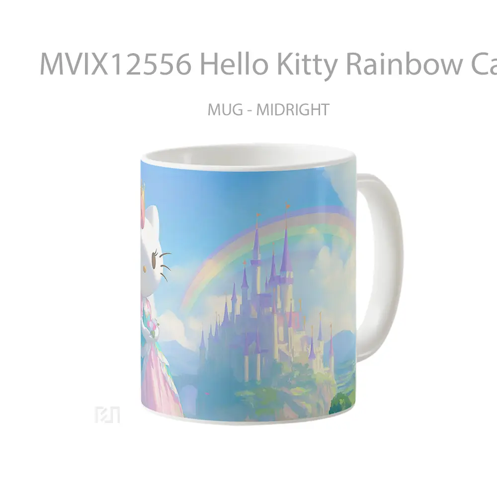 Mug Hello Kitty Rainbow Castle Koleksi Mug Limited Edition - All-side / Desain
