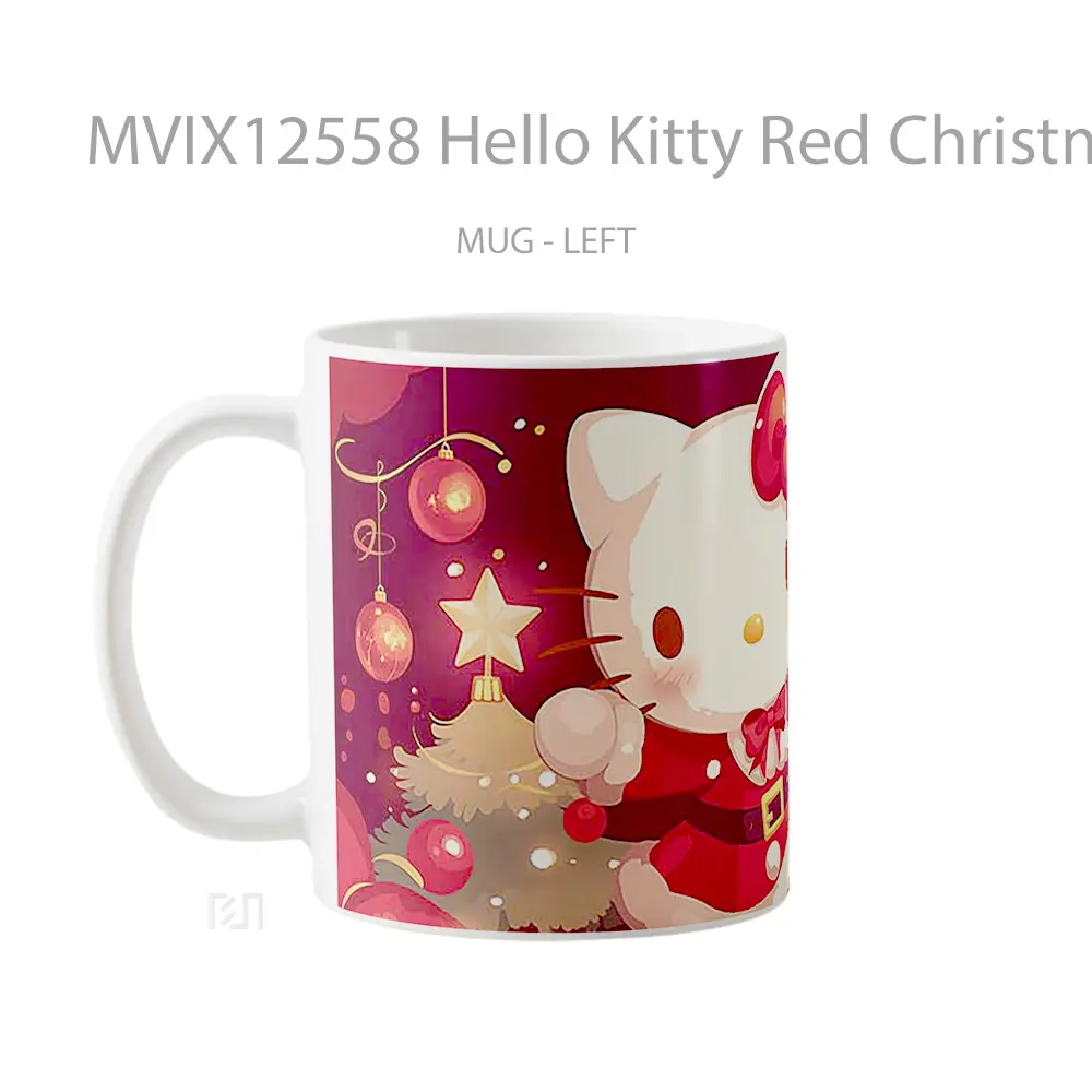 Mug Hello Kitty Red Christmas Lights Koleksi Mug Limited Edition - All-side / Desain