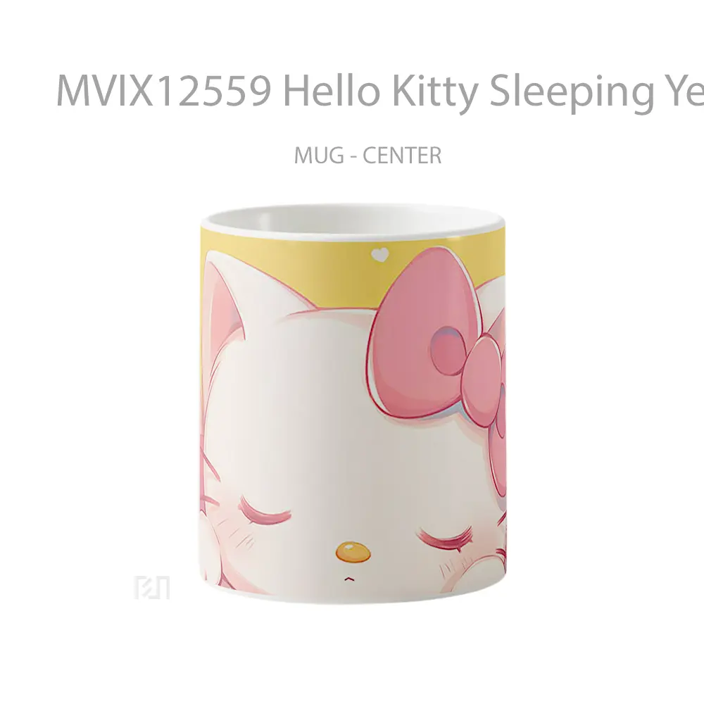 Mug Hello Kitty Sleeping Yellow Hadiah Lucu dan Menarik