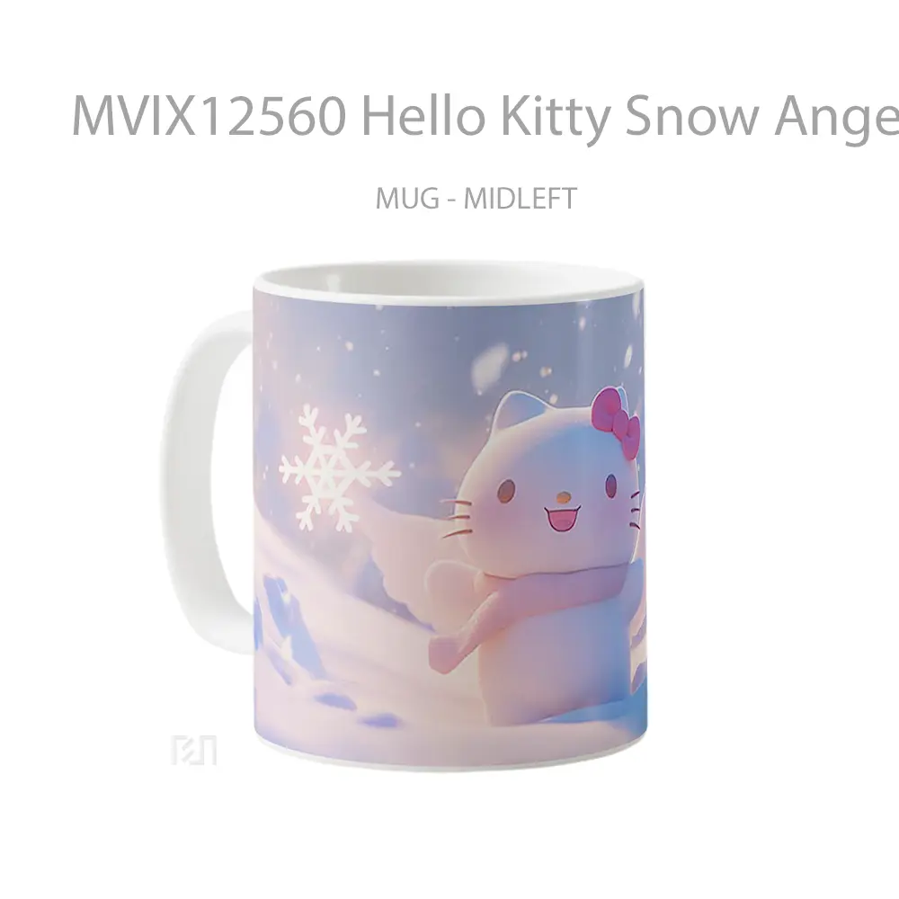 Mug Hello Kitty Snow Angel Winter Koleksi Mug Limited Edition - All-side / Desain