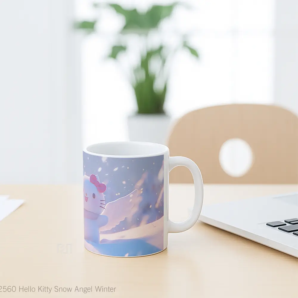Mug Hello Kitty Snow Angel Winter Koleksi Mug Limited Edition - All-side / Desain