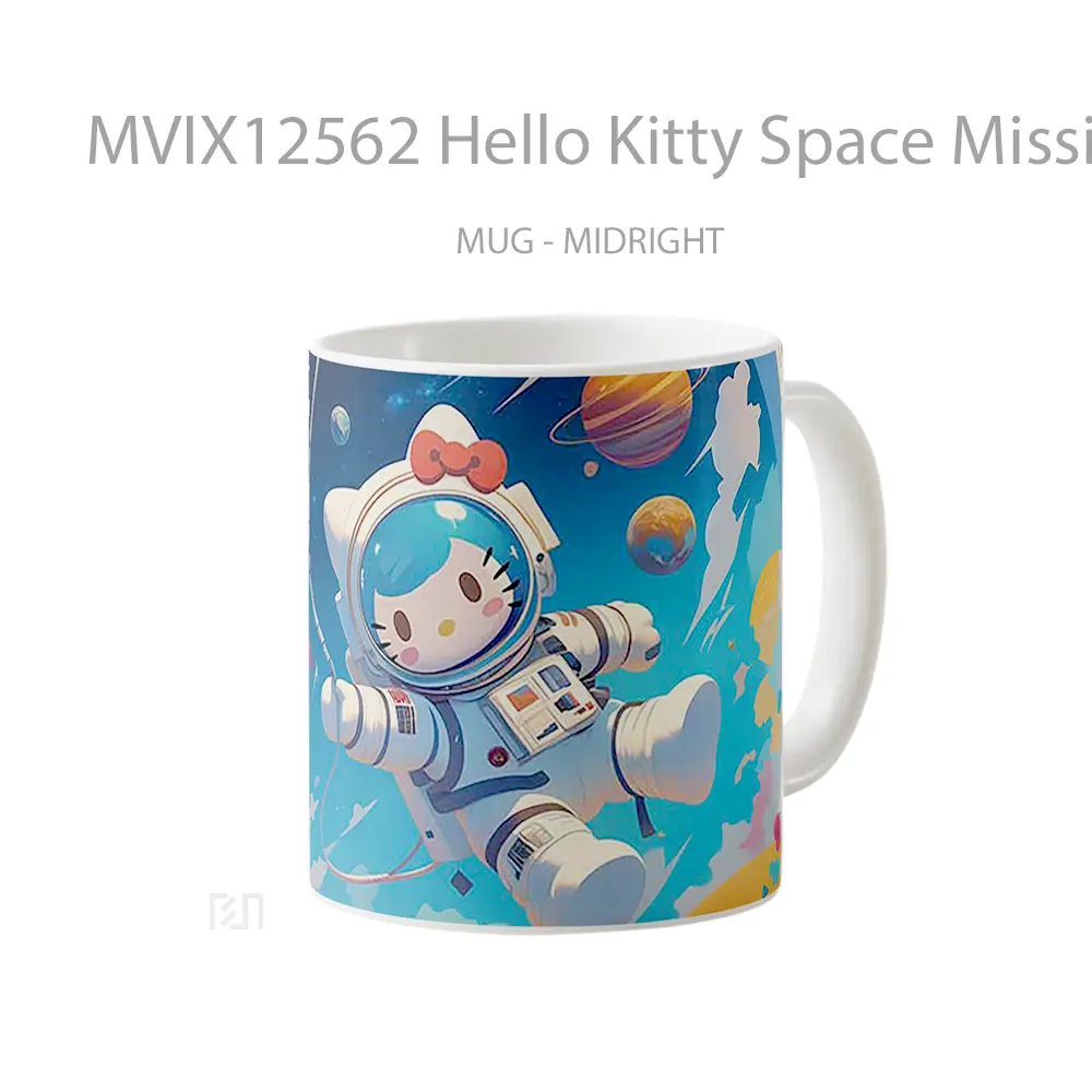 Mug Hello Kitty Space Mission Gelas Keramik Desain Unik - All-side / Desain