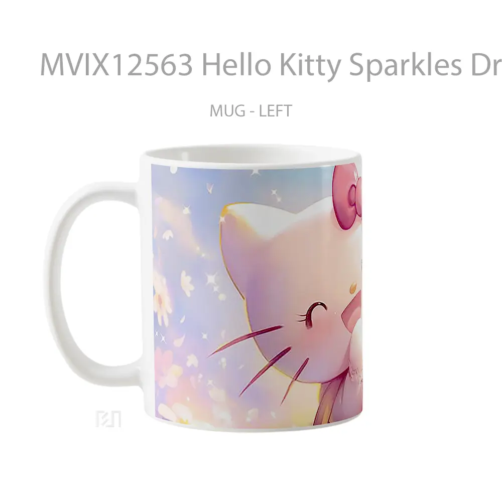 Mug Hello Kitty Sparkles Dress Koleksi Mug Limited Edition - All-side / Desain