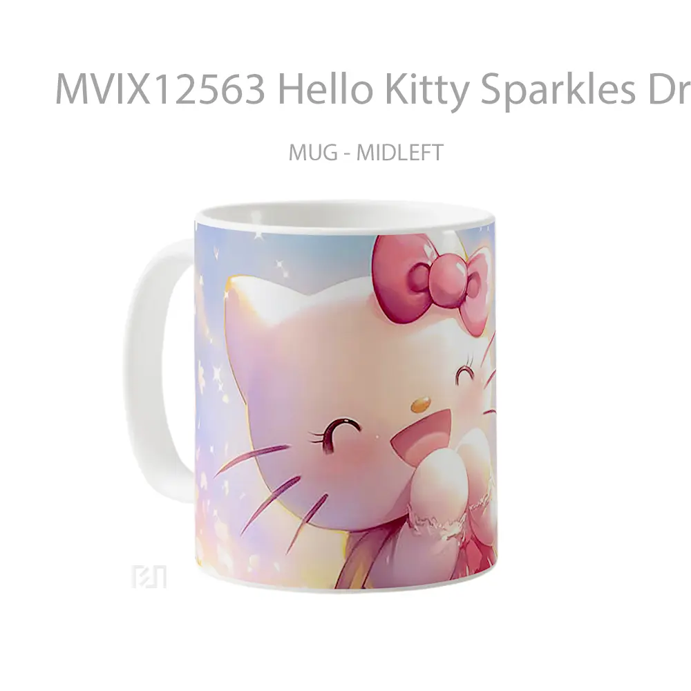 Mug Hello Kitty Sparkles Dress Koleksi Mug Limited Edition - All-side / Desain