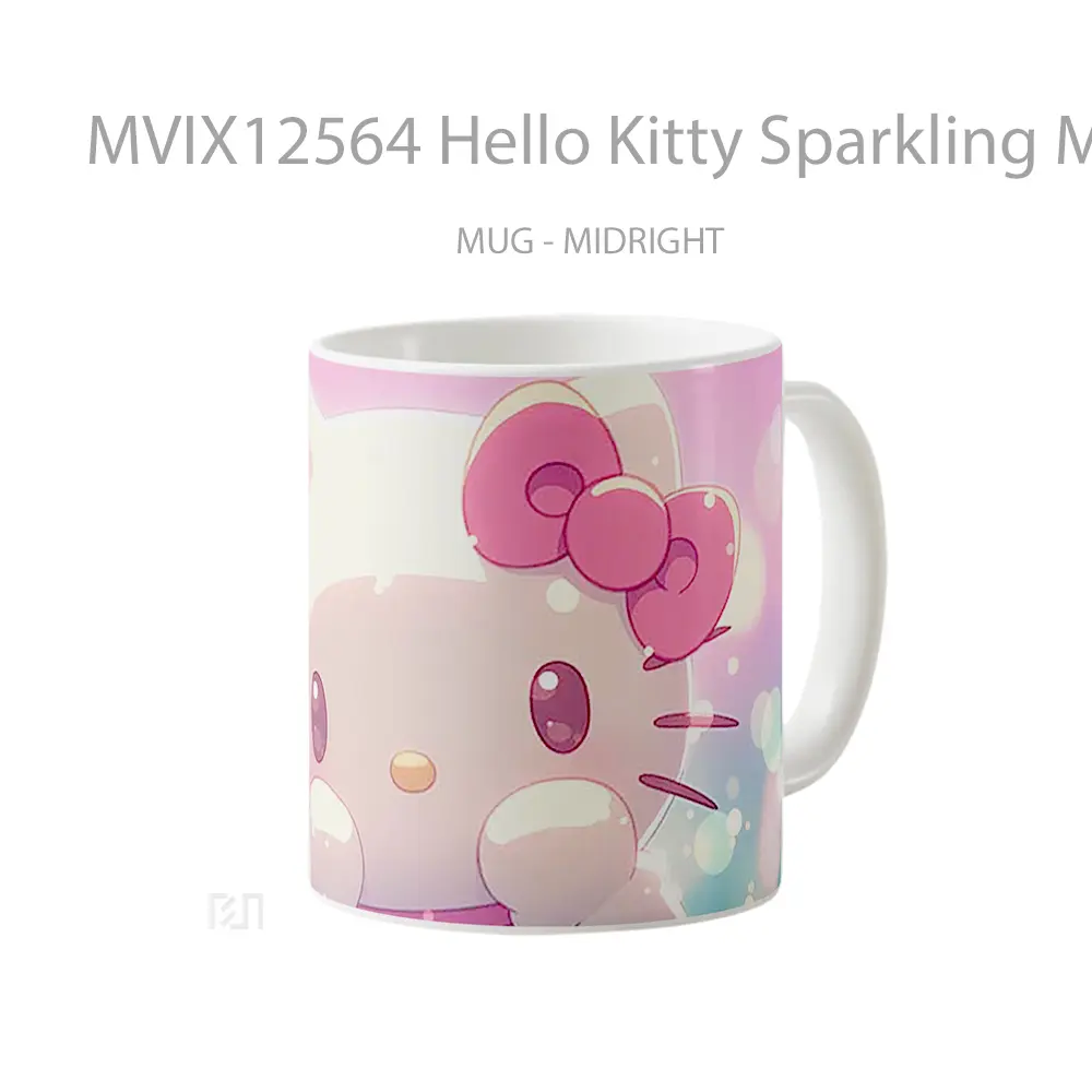 Mug Hello Kitty Sparkling Magic Koleksi Mug Limited Edition - All-side / Desain