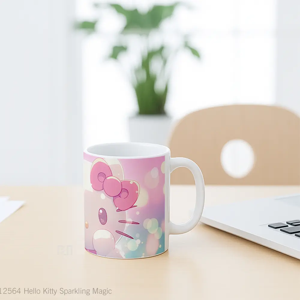Mug Hello Kitty Sparkling Magic Koleksi Mug Limited Edition - All-side / Desain