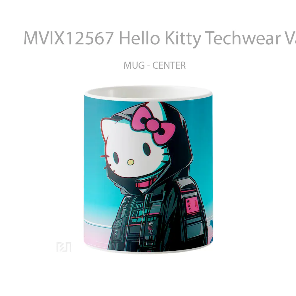 Mug Hello Kitty Techwear Vaporwave Outfit Gelas Keramik Desain Unik