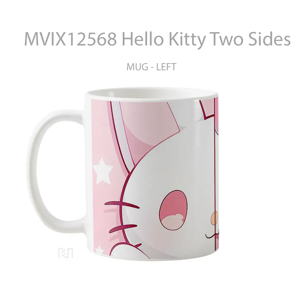 Mug Hello Kitty Two Sides Hadiah Lucu dan Menarik - All-side / Desain