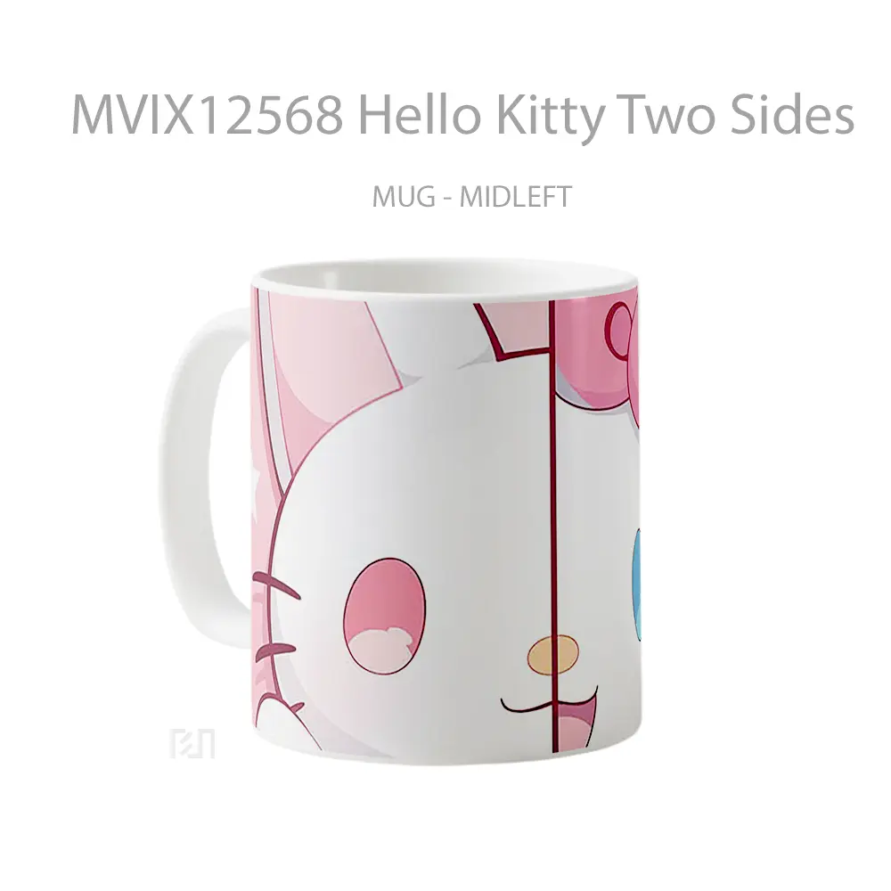 Mug Hello Kitty Two Sides Hadiah Lucu dan Menarik - All-side / Desain