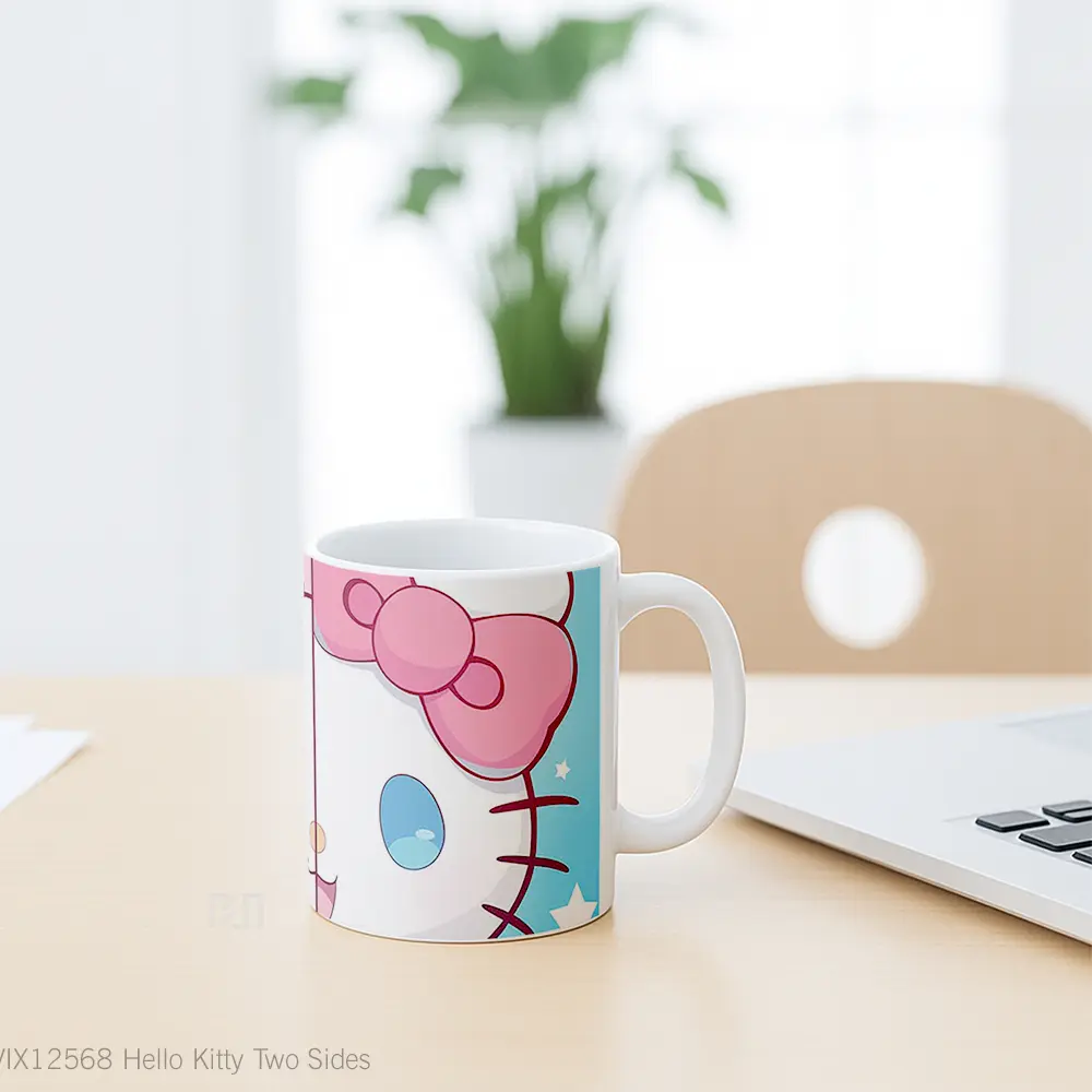 Mug Hello Kitty Two Sides Hadiah Lucu dan Menarik - All-side / Desain