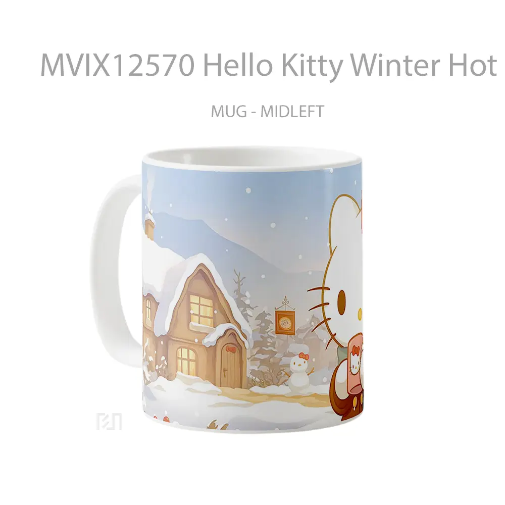 Mug Hello Kitty Winter Hot Chocolate Pc Gelas Keramik Desain Unik - All-side / Desain