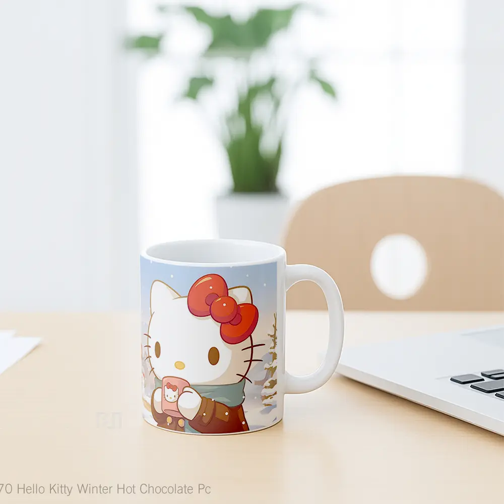 Mug Hello Kitty Winter Hot Chocolate Pc Gelas Keramik Desain Unik - All-side / Desain