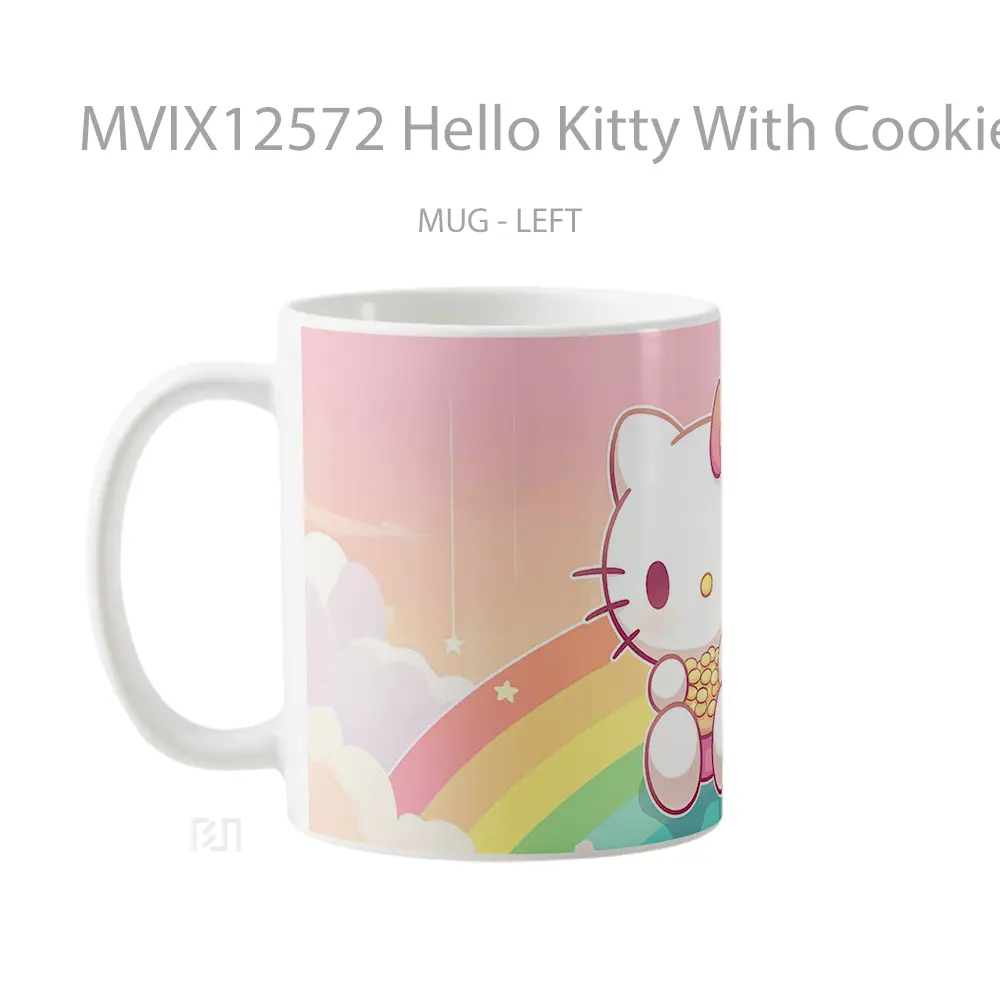 Mug Hello Kitty With Cookies Gelas Keramik Desain Unik - All-side / Desain