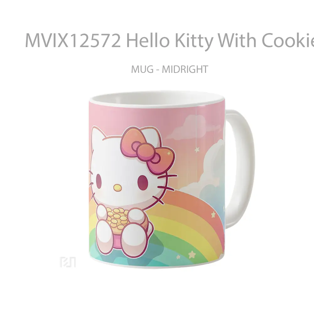 Mug Hello Kitty With Cookies Gelas Keramik Desain Unik - All-side / Desain