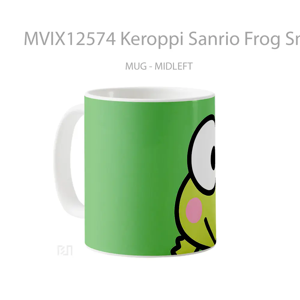 Mug Keroppi Sanrio Frog Smile Gelas Keramik Desain Unik - All-side / Desain