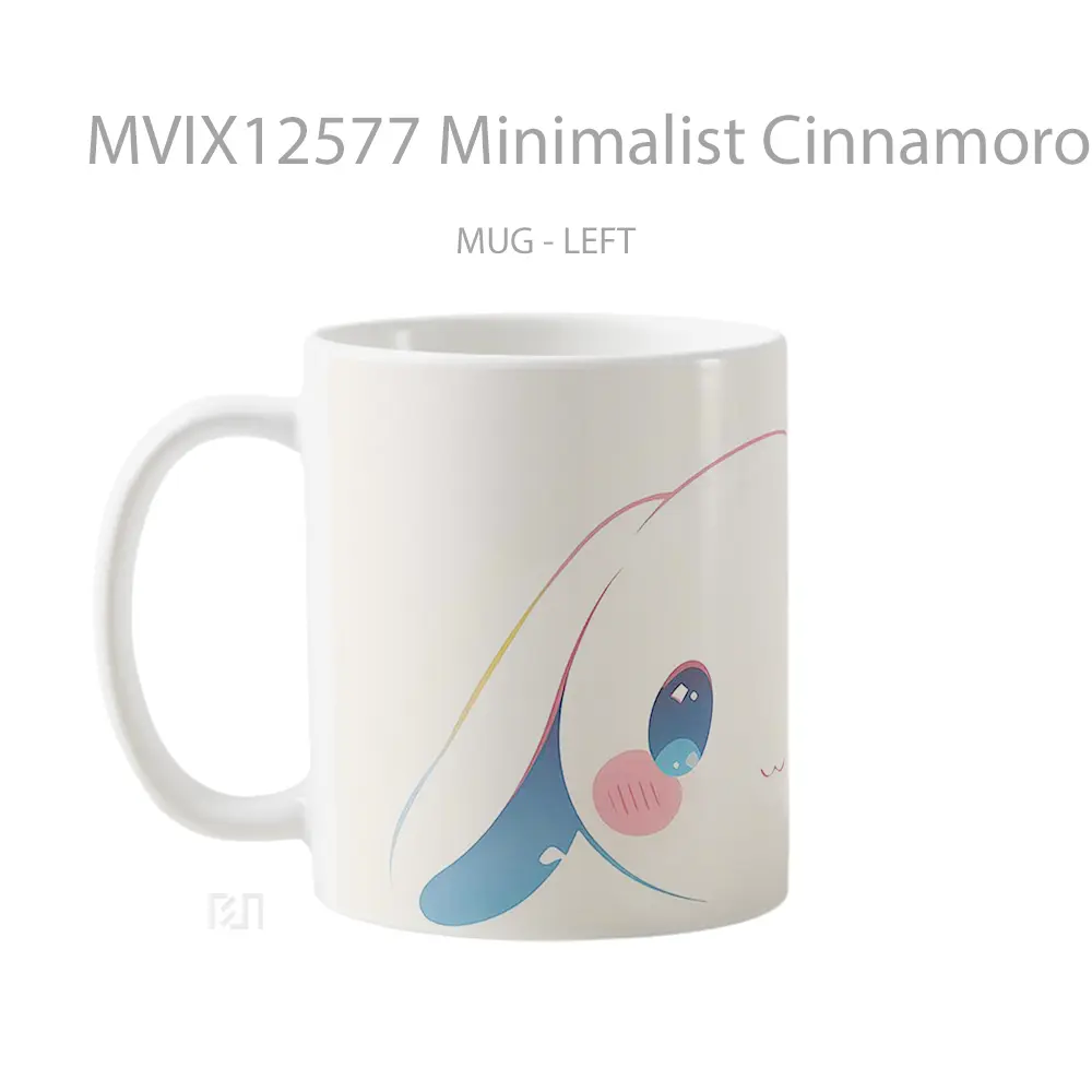 Mug Minimalist Cinnamoroll Face Outline Koleksi Mug Limited Edition - All-side / Desain