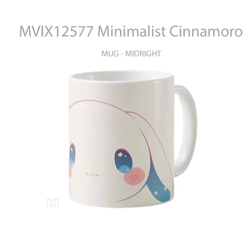 Mug Minimalist Cinnamoroll Face Outline Koleksi Mug Limited Edition - All-side / Desain