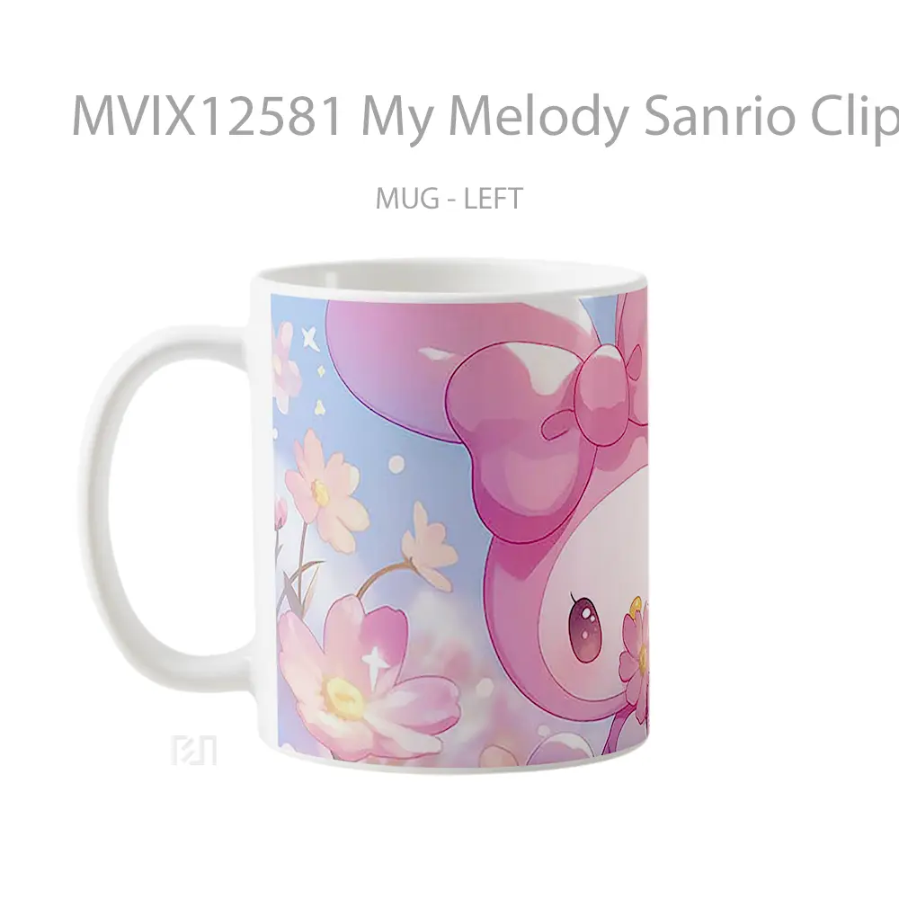 Mug My Melody Sanrio Clipart Cute Aesthetic Koleksi Mug Limited Edition - All-side / Desain