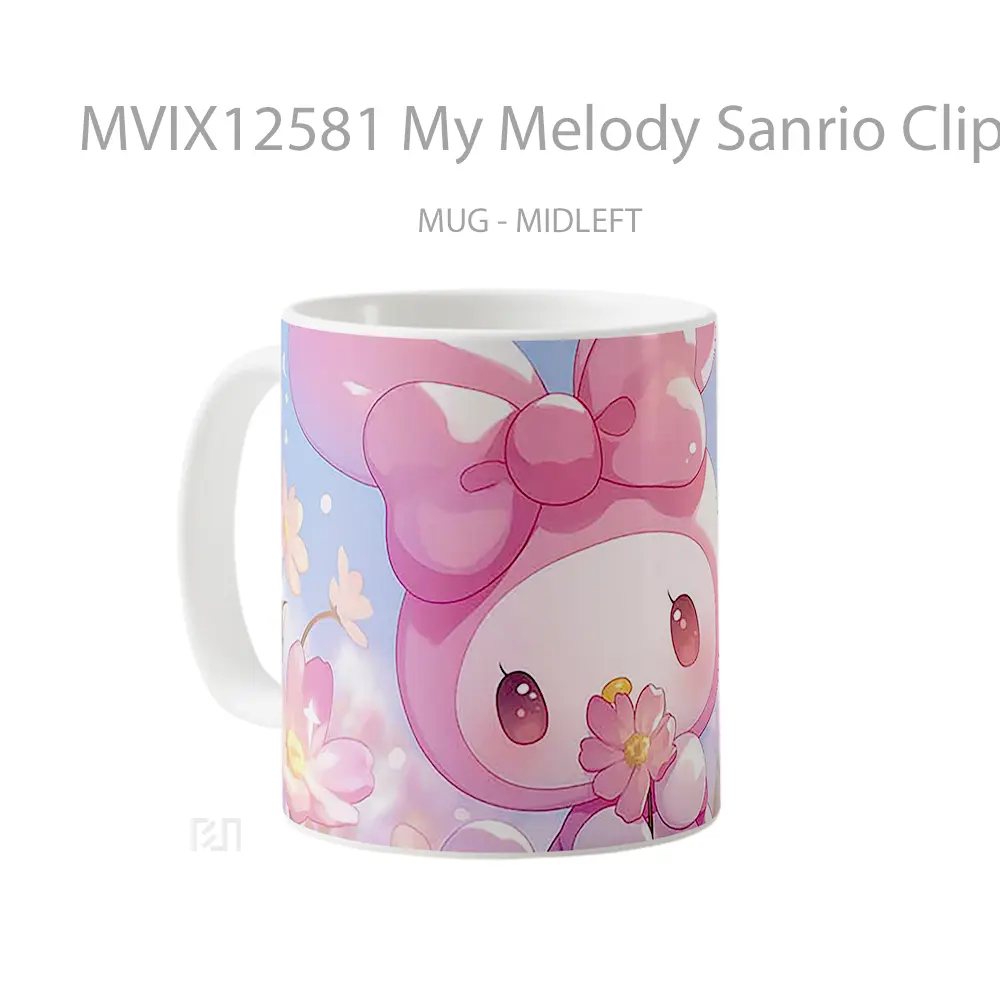 Mug My Melody Sanrio Clipart Cute Aesthetic Koleksi Mug Limited Edition - All-side / Desain